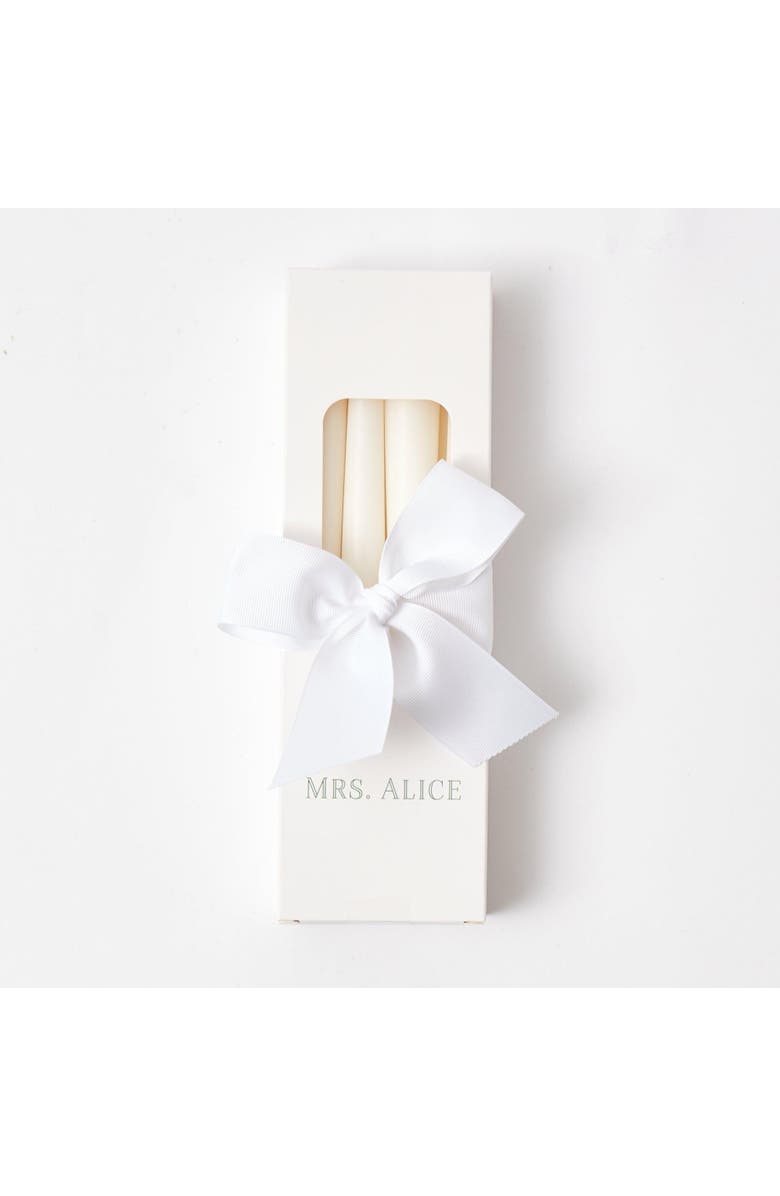 Mrs. Alice Snow White Candles, Main, color, White
