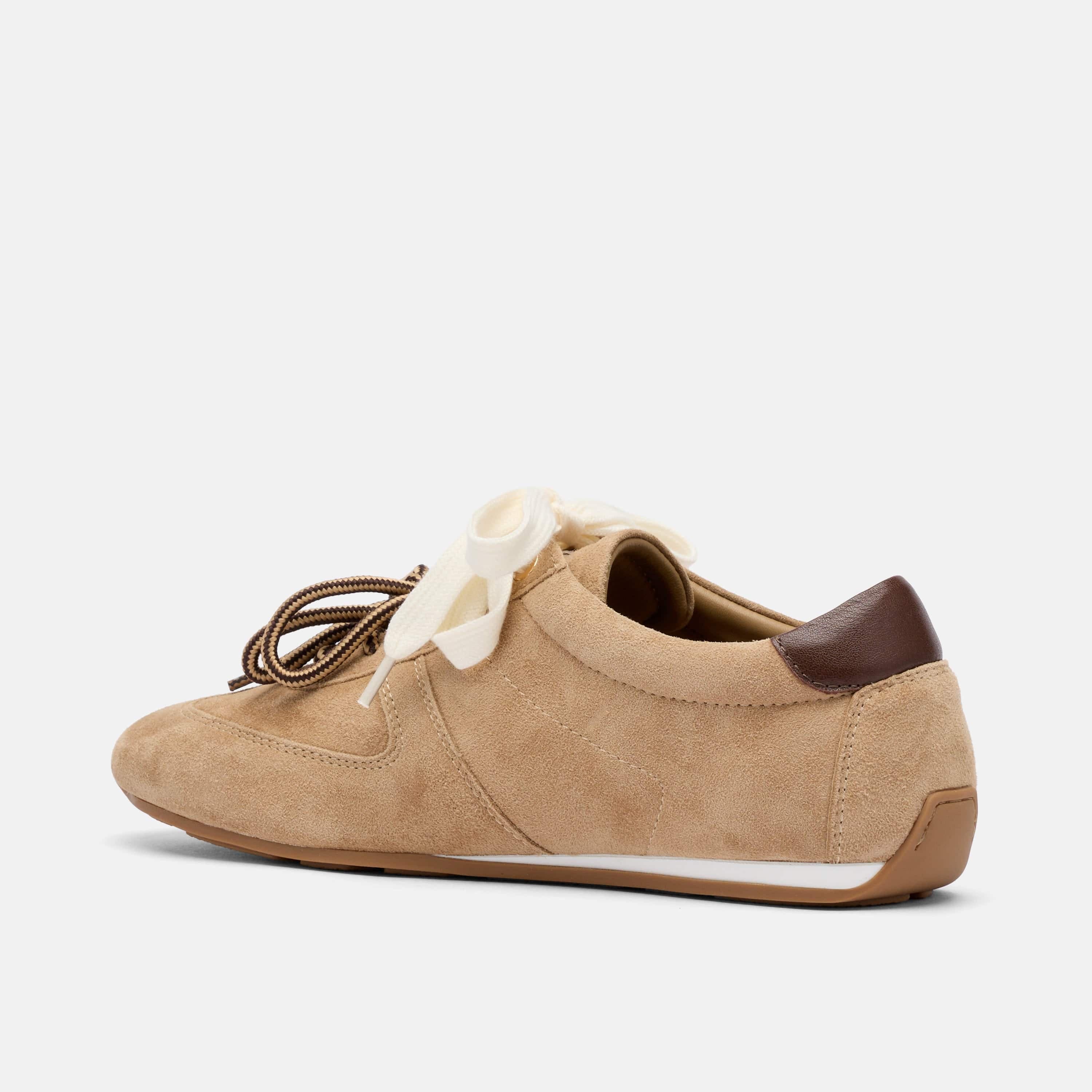 MARC NOLAN Colette Tan Suede Sneakers, Alternate, color, Brown