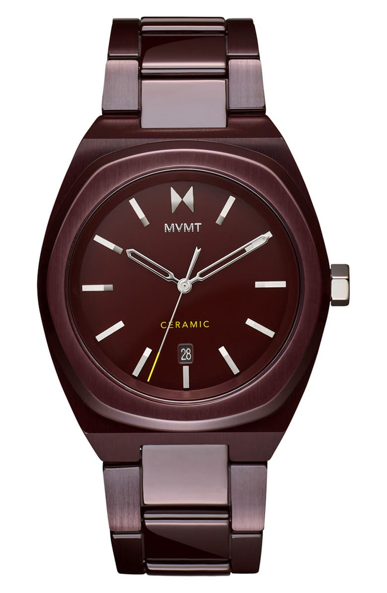 MVMT Odyssey II Ceramic Bracelet Watch, 40mm, Main, color,