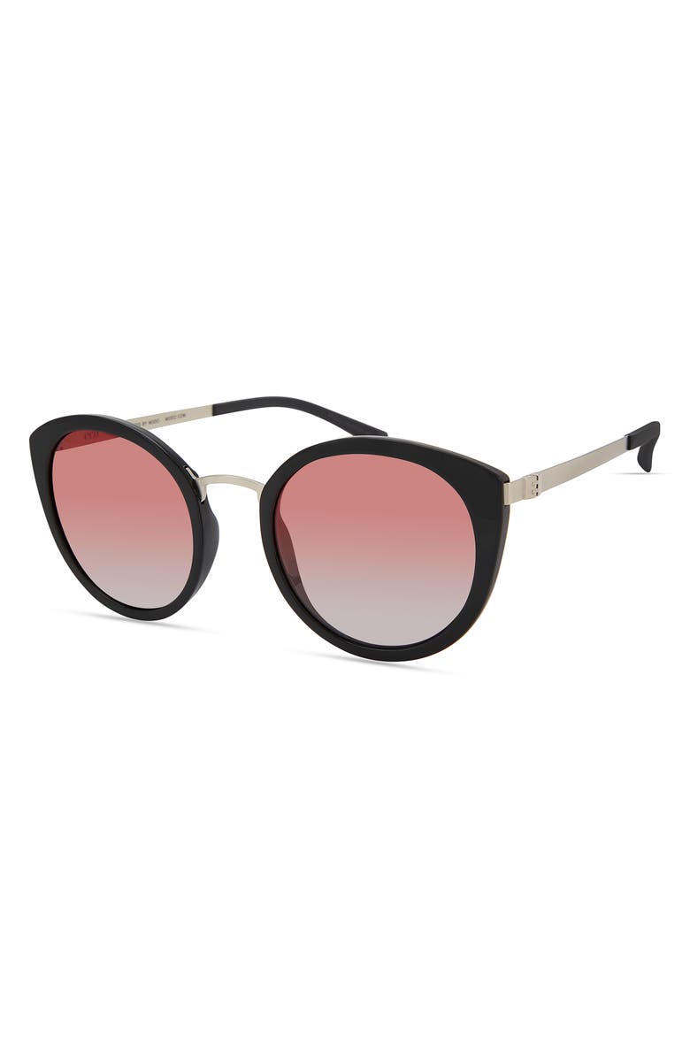 Eco Etna 52mm Polarized Round Sunglasses, Alternate, color,