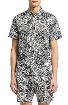 Psycho Bunny Capri Stretch Poplin Button-Up Shirt