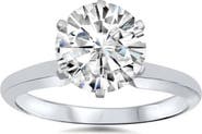 Bliss Diamond VVS 3ct Solitaire Moissanite Engagement Ring Round Brilliant 14k Gold