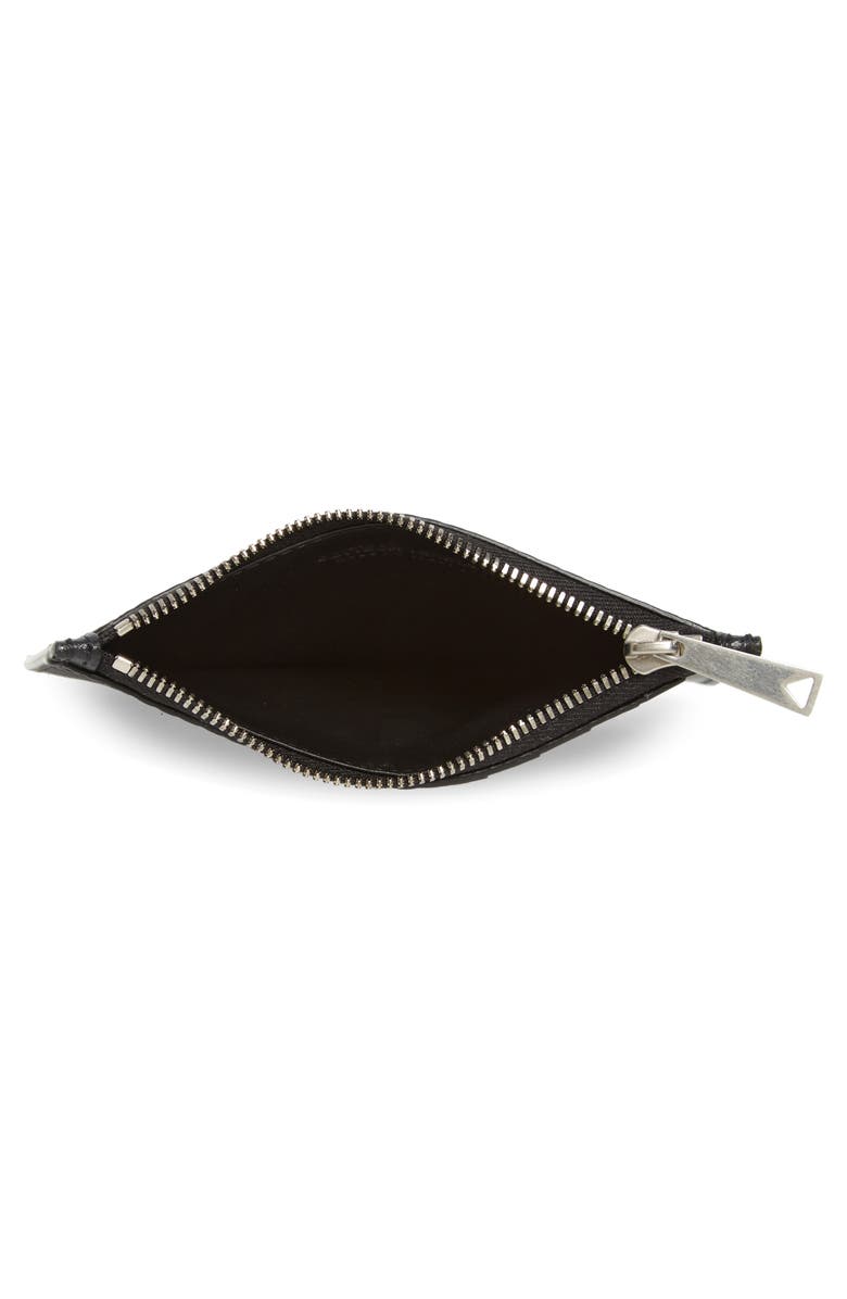 Bottega Veneta Intrecciato Embossed Leather Zip Card Case, Alternate, color, 