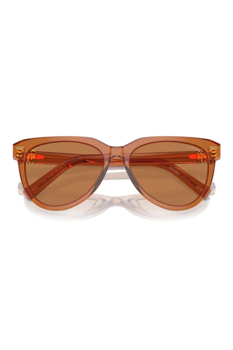 56mm Phantos Sunglasses, Main, color, CARAMEL