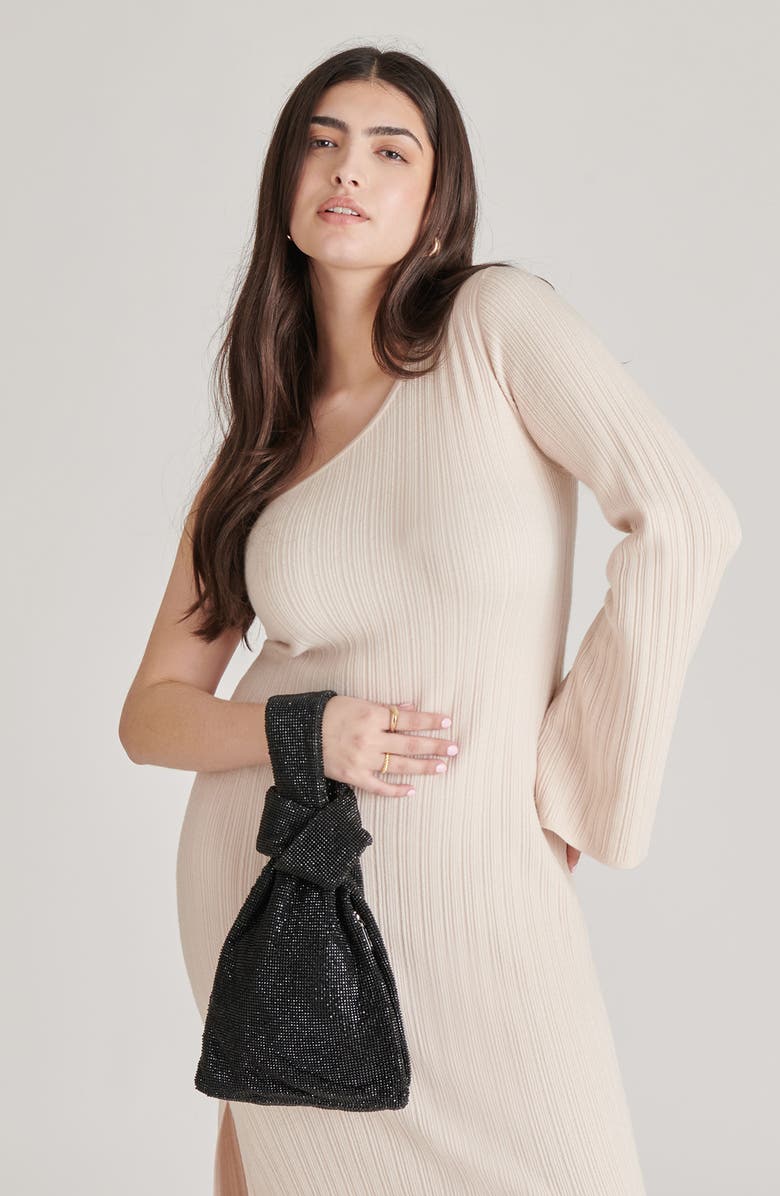 Dolce Vita Clarra Crystal Encrusted Clutch, Alternate, color, Black