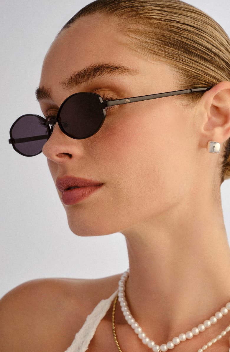 AIRE Objective 53mm Oval Sunglasses, Alternate, color, Black / Smoke Mono