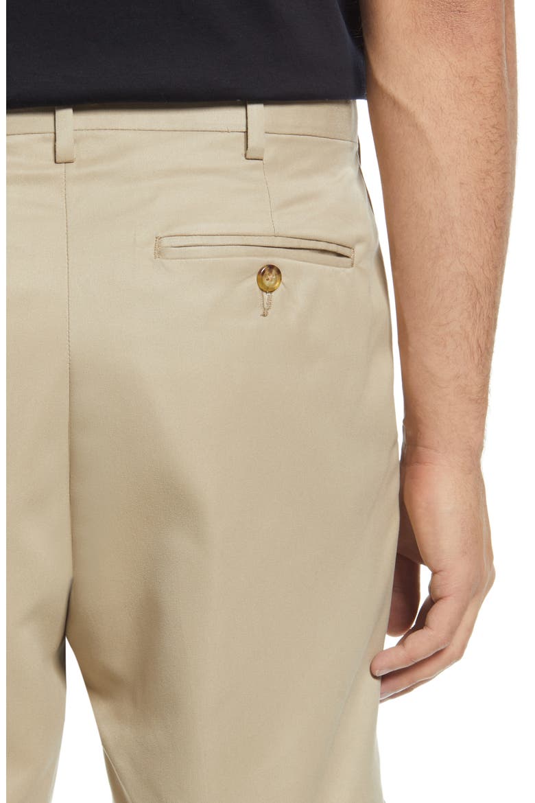 Microfiber Self Sizer Pleated Shorts, Alternate, color, TAN
