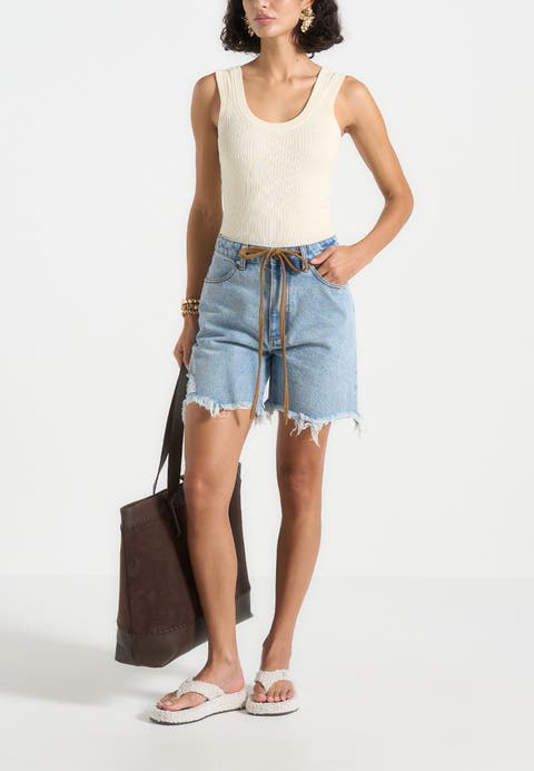 Beau Distressed Denim Short
