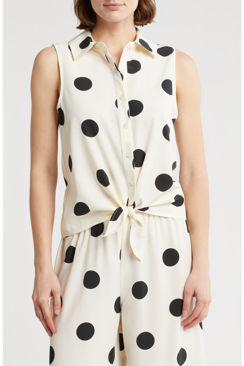 Harper Print Sleeveless Blouse, Main, color, HARPER DOT