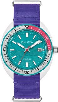 BULOVA Snorkel #Tide Ocean Material® NATO Strap Watch, 41mm