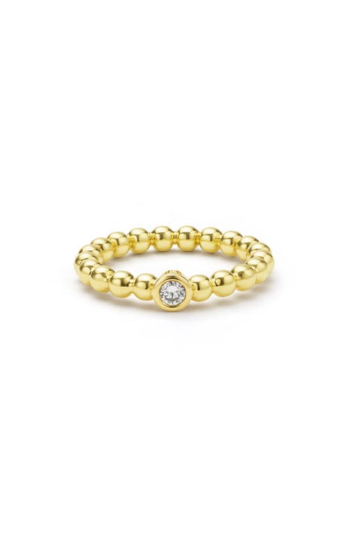 Lagos Caviar Diamond Ring In Gold