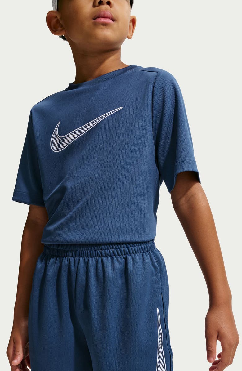 Nike Kids' Dri-FIT Training Shorts, Alternate, color, Mystic Navy/ White