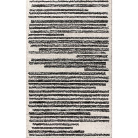 Khalil Modern Berber Stripe Area Rug