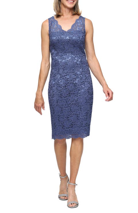 Lace Jacket and Sheath Dress Set (Petite)