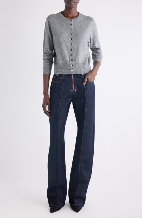 Isabel Marant Idesia Merino Wool & Cashmere Cardigan In Gray