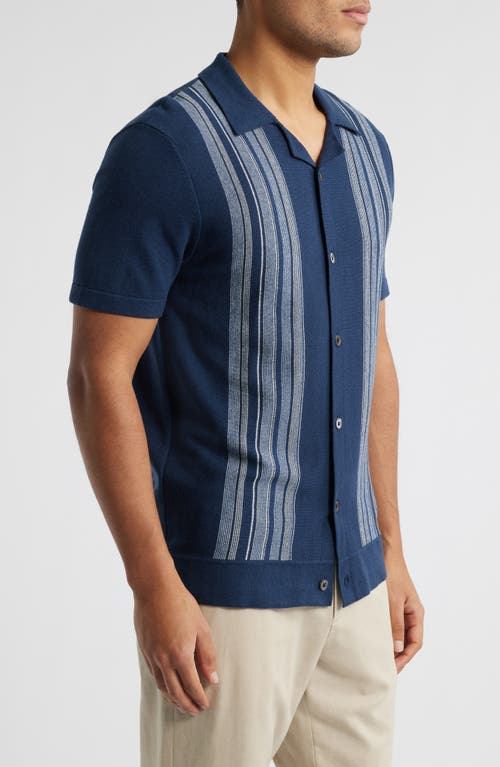 Rails Silas Relaxed Fit Short Sleeve Sweater In Blue Heather Multi