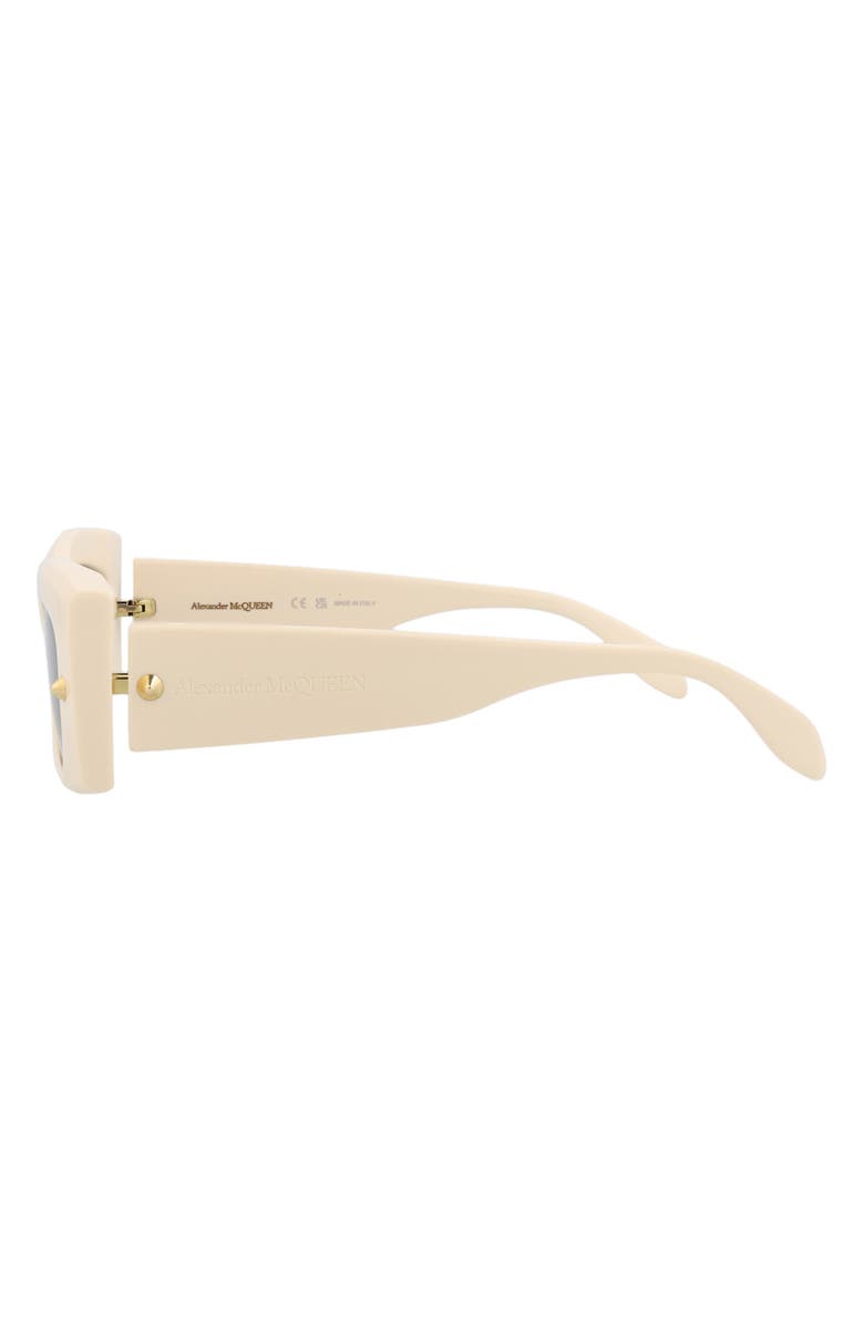 McQueen 51mm Modified Cat Eye Sunglasses, Alternate, color, Ivory Ivory Grey