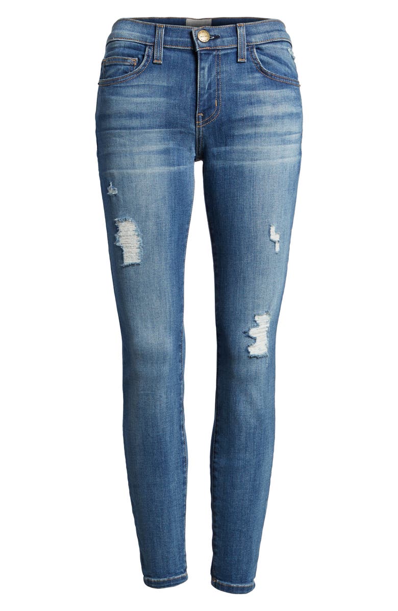 Current/Elliott 'The Stiletto' Destroyed Skinny Jeans, Main, color,