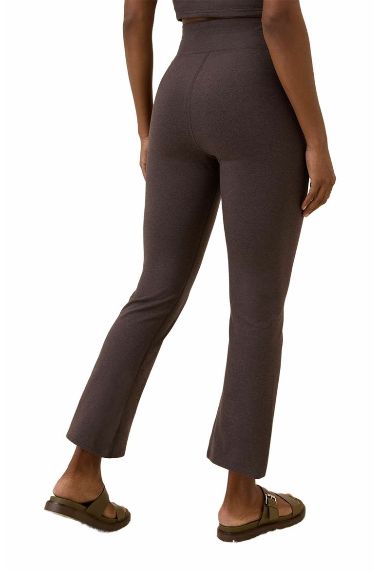 On the Go-To Cropped Bootcut Legging Made with Organic Cotton, Alternate, color, Chocolate Heather
