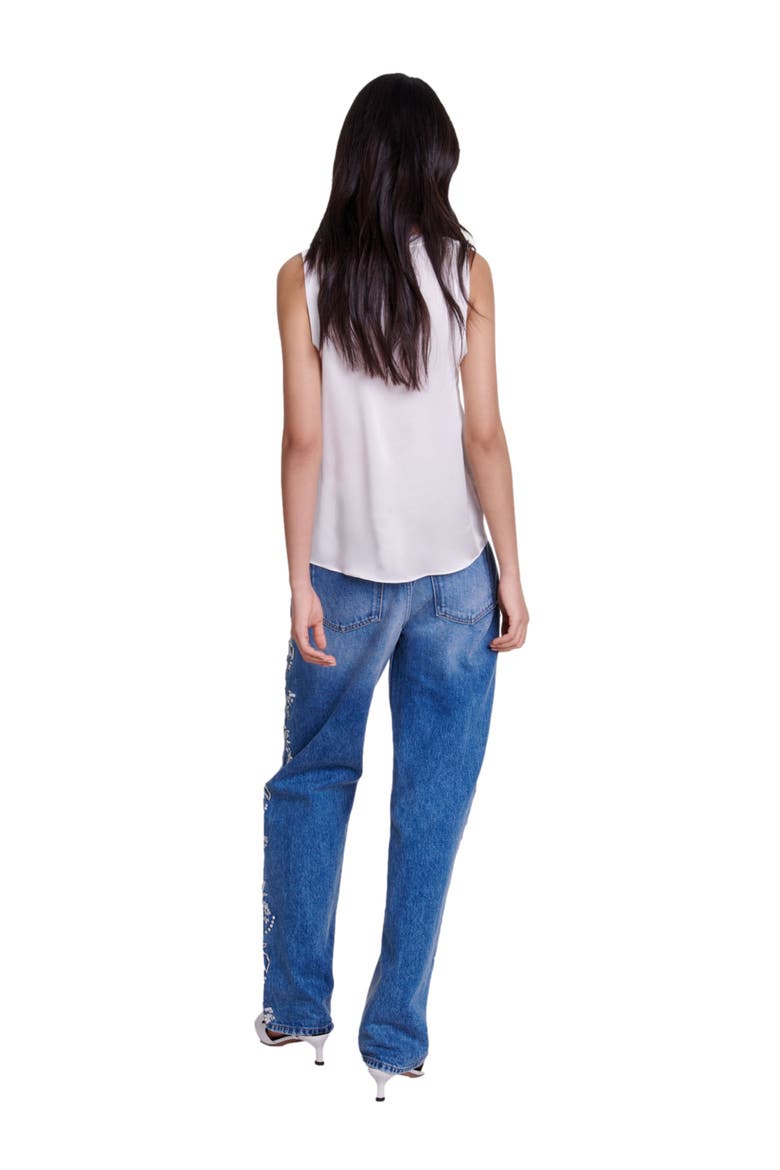Silk tank top, Alternate, color, White