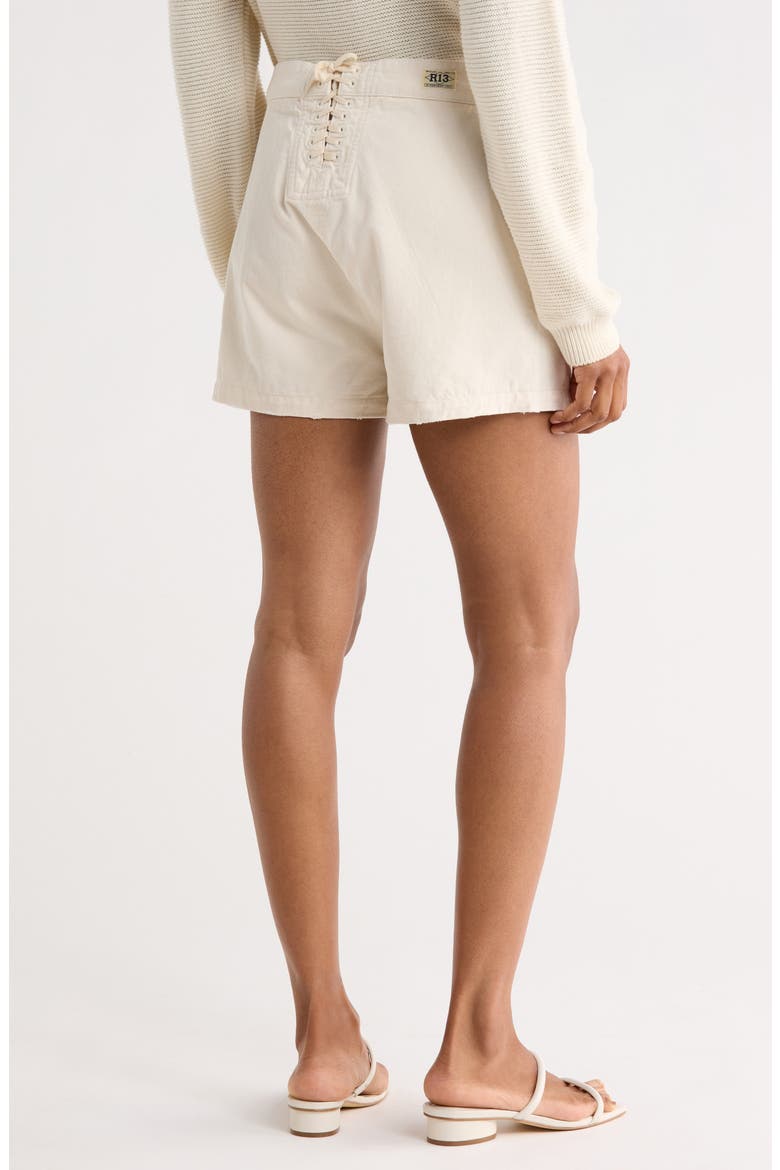 Lace Back Sailor Shorts, Alternate, color, NATURAL SLUBBY TWILL WHITE