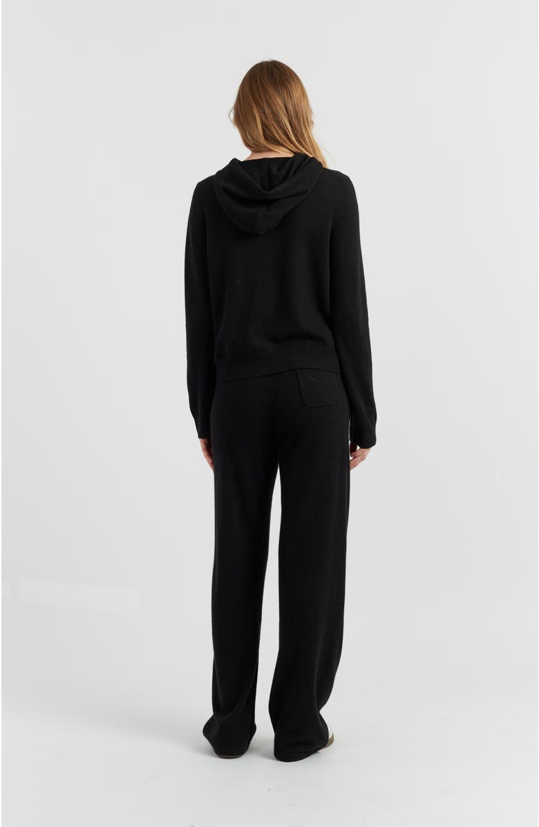 Chinti & Parker Pure Cashmere Zip Hoodie, Alternate, color, Black