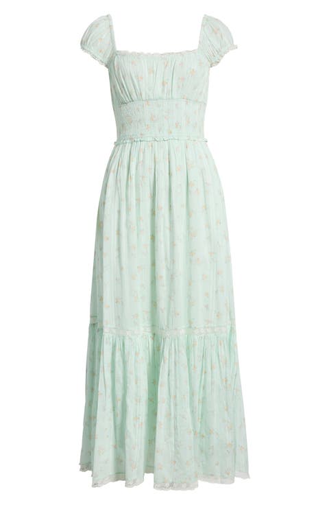 Lyssara Smocked Waist Maxi Dress