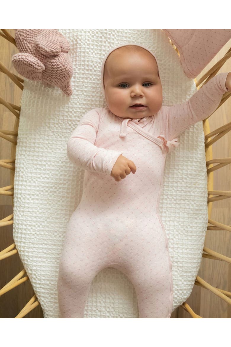 3 Piece Baby Pointelle Rayon Blend Footie Set, Alternate, color, Pink
