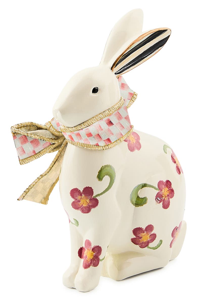 MACKENZIE CHILDS Floral Rabbit, Alternate, color, White