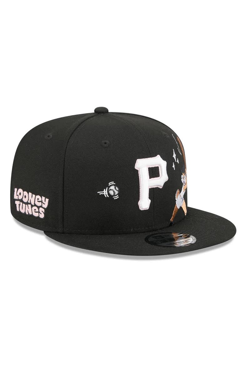 Men's New Era Black Pittsburgh Pirates Looney Tunes Lola Bunny 9FIFTY Snapback Hat, Main, color, Black