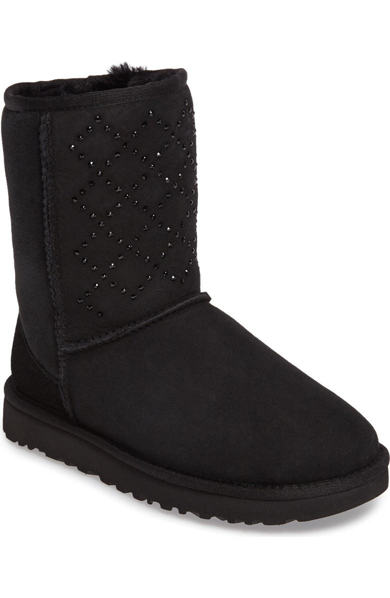 UGG<sup>®</sup> Classic Short - Crystal Genuine Shearling Lined Boot, Main, color,