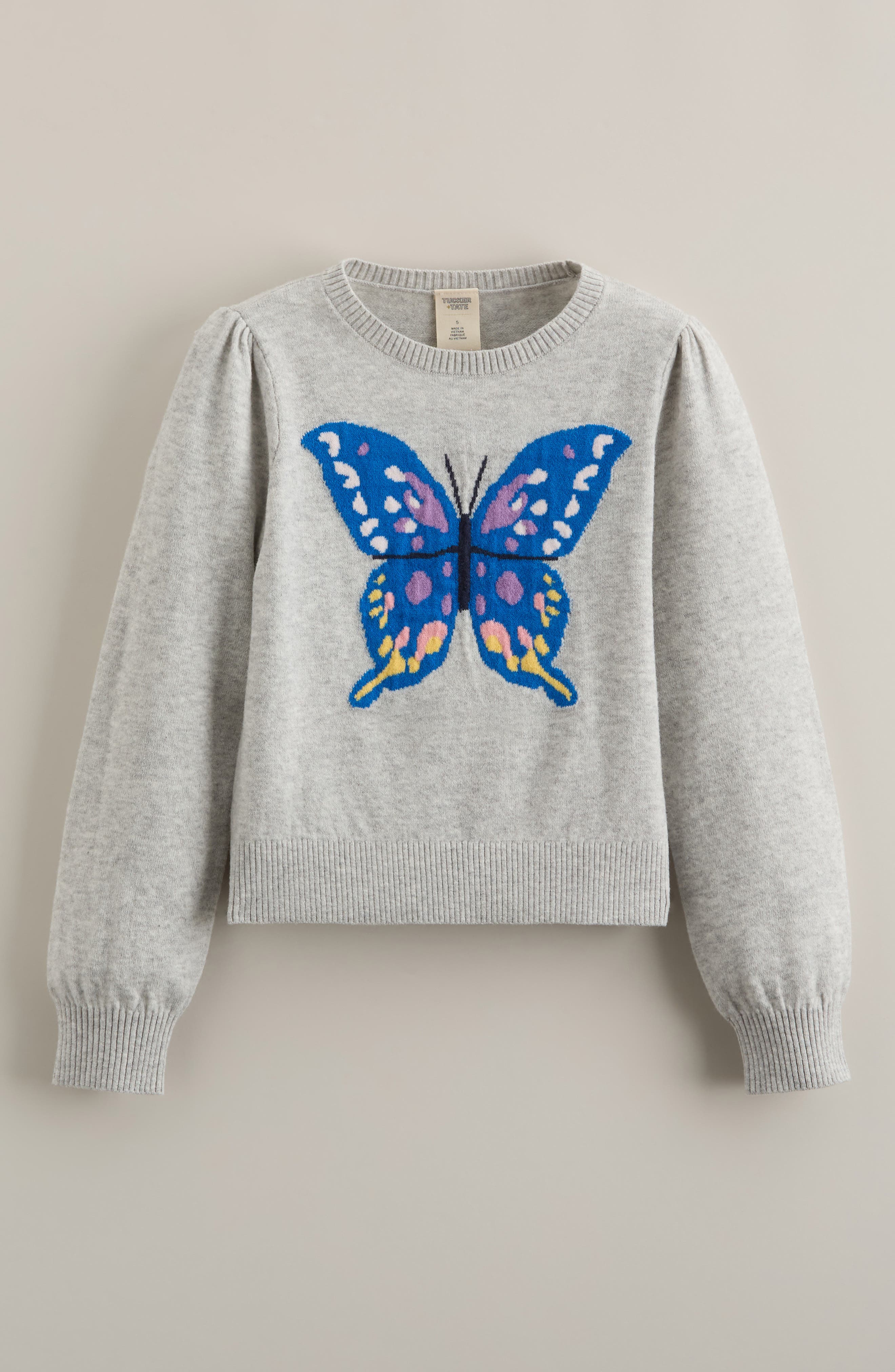 GREY LIGHT HEATHER BUTTERFLY