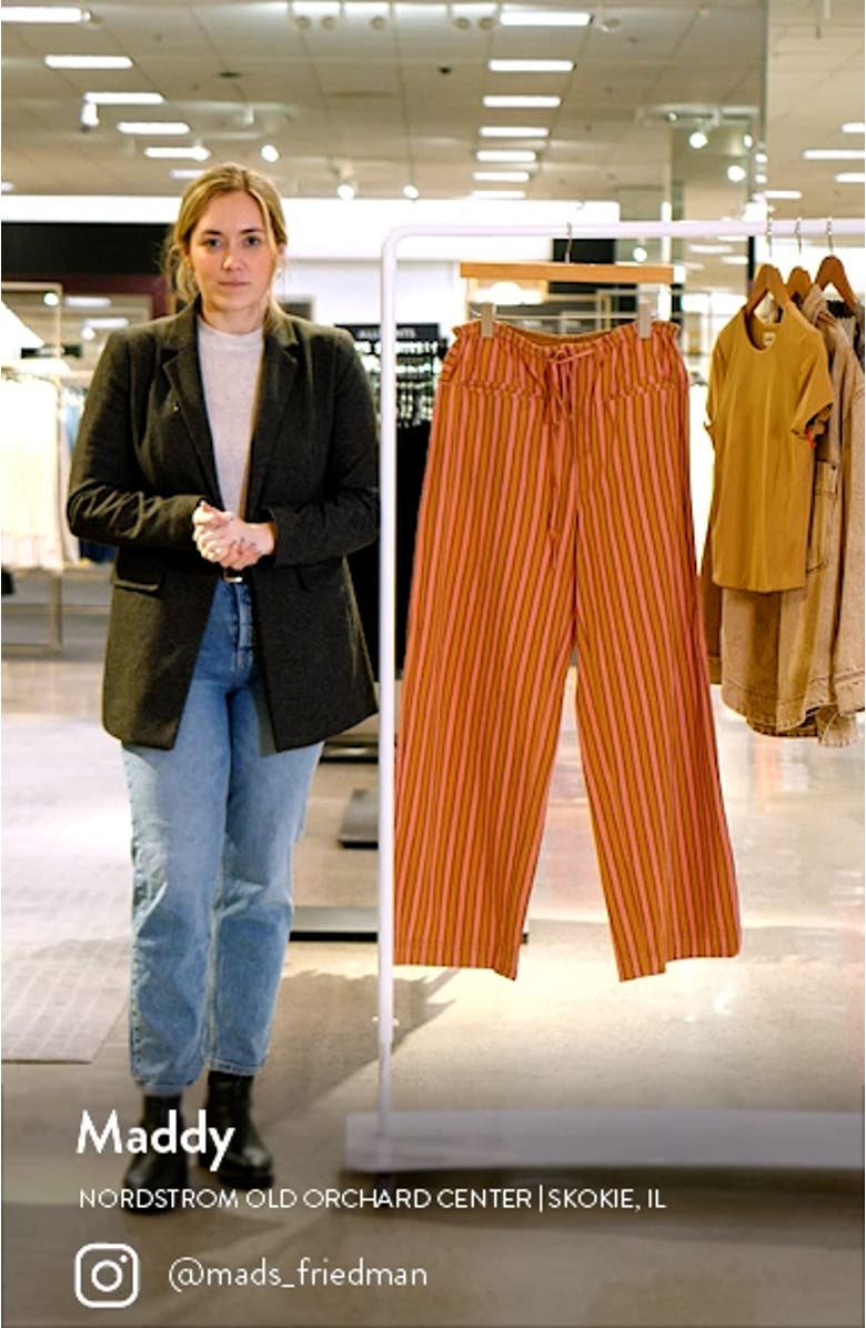Hudson Canyon Stripe Wide Leg Pants, sales video thumbnail