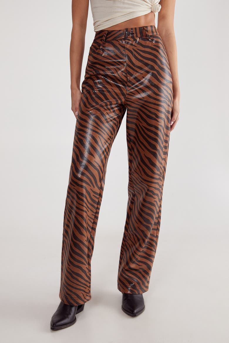 Zebra Straight Leg Pant, Alternate, color, Neutral