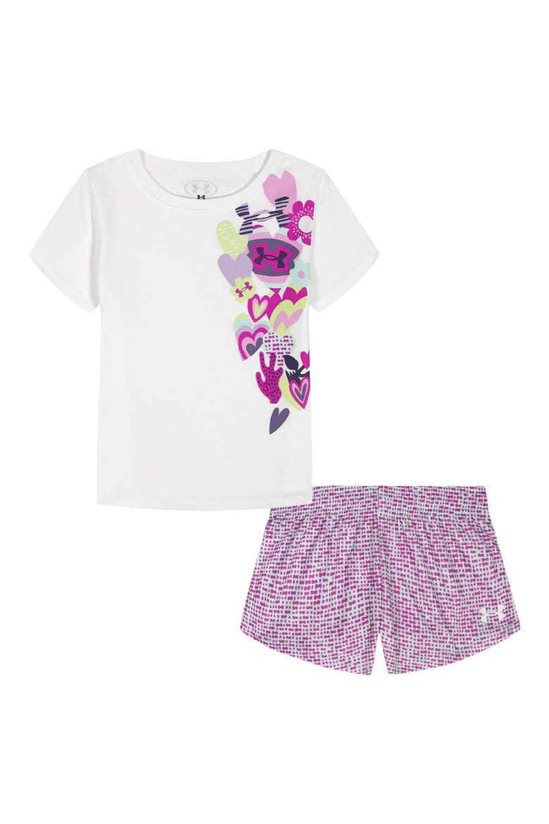 Kids' Graphic T-Shirt & Mesh Shorts Set, Main, color, WHITE