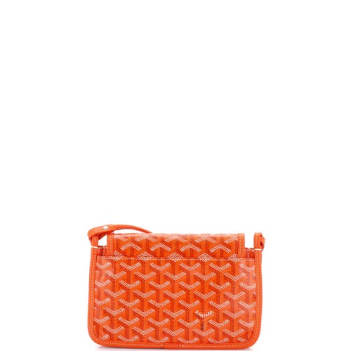 Pre-owned Goyard Goyard Plumet Clutch Wallet Coated Canvas In Orange