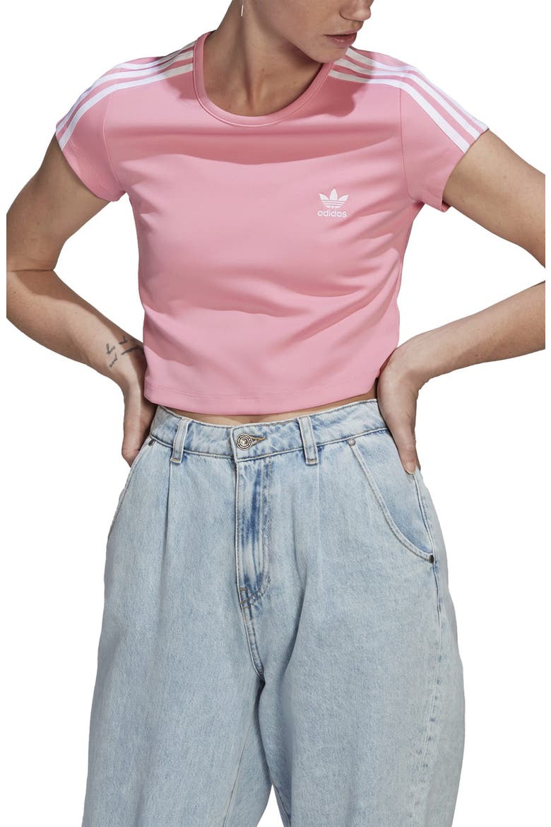Logo Crop T-Shirt, Main, color, BLISS PINK