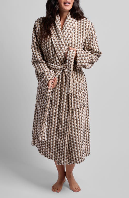 Parachute Mosaic Organic Cotton Robe In Ash And Toast