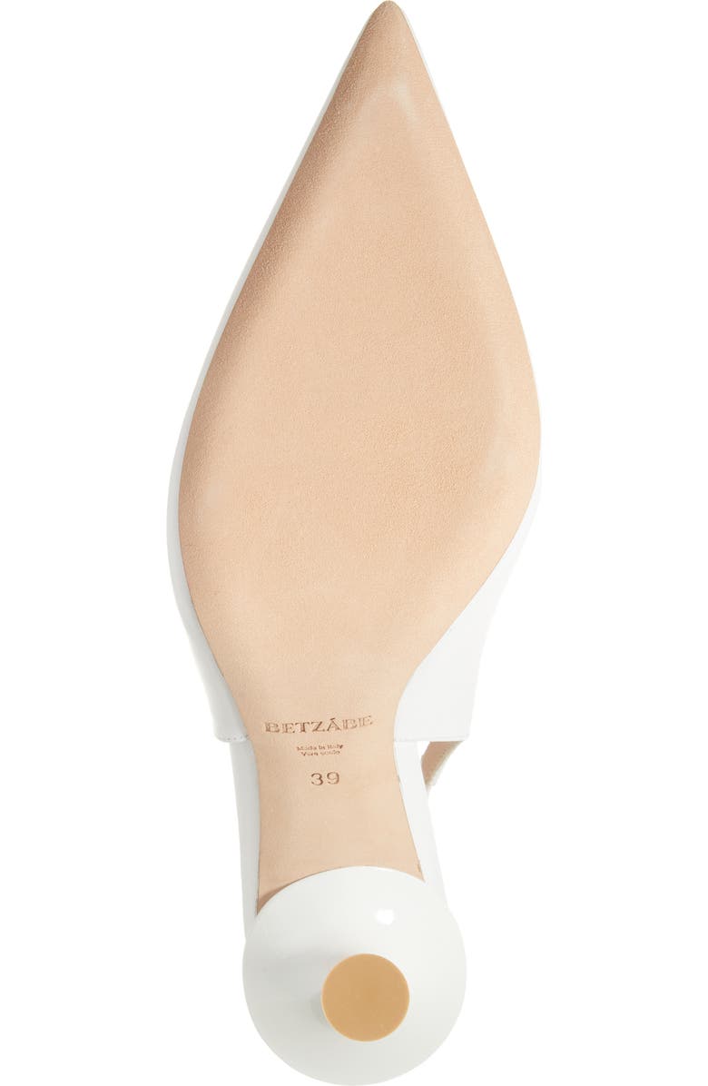 BETZÁBE Eva Crystal Slingback Pump, Alternate, color, White Nappa