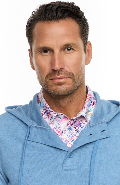Robert Graham Bolton Hooded Knit Pullover In Blue