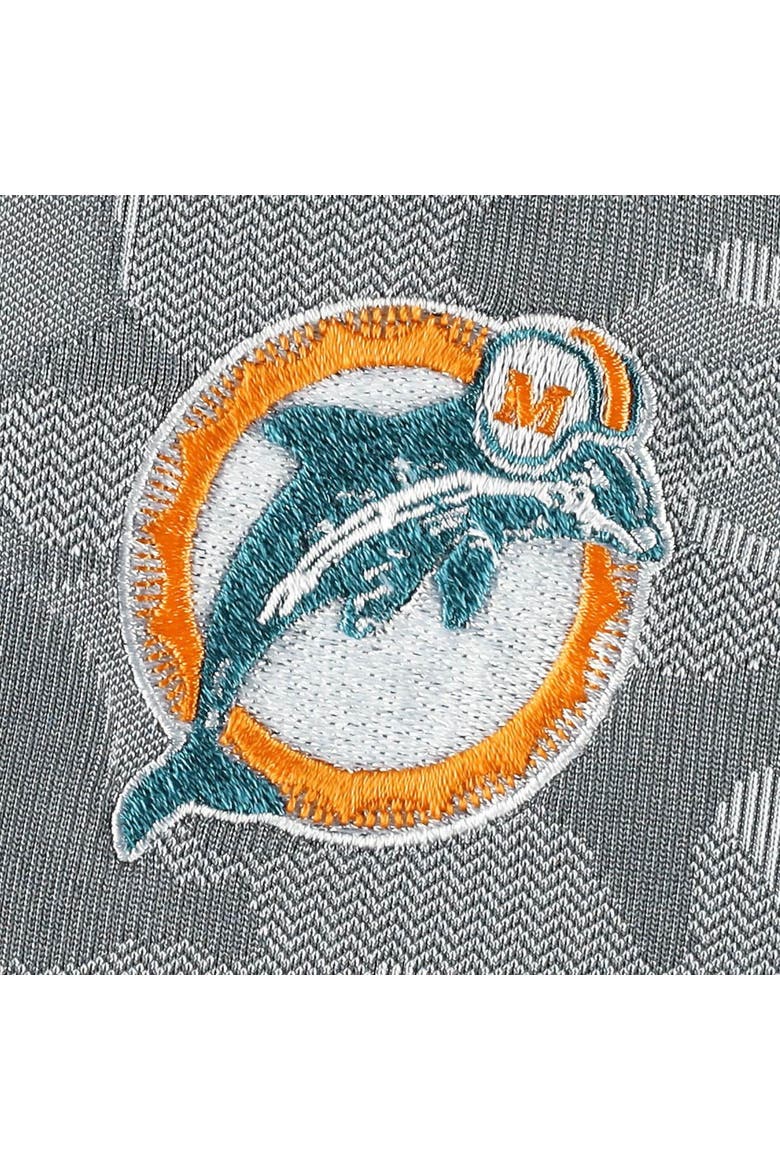 Men's Antigua Gray Miami Dolphins Brigade Throwback Quarter-Zip Top, Alternate, color, Gray