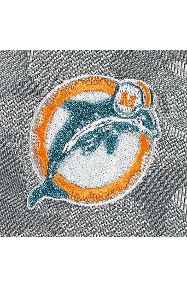 ANTIGUA Men's Antigua Gray Miami Dolphins Brigade Throwback Quarter-Zip Top, Alternate, color, Gray