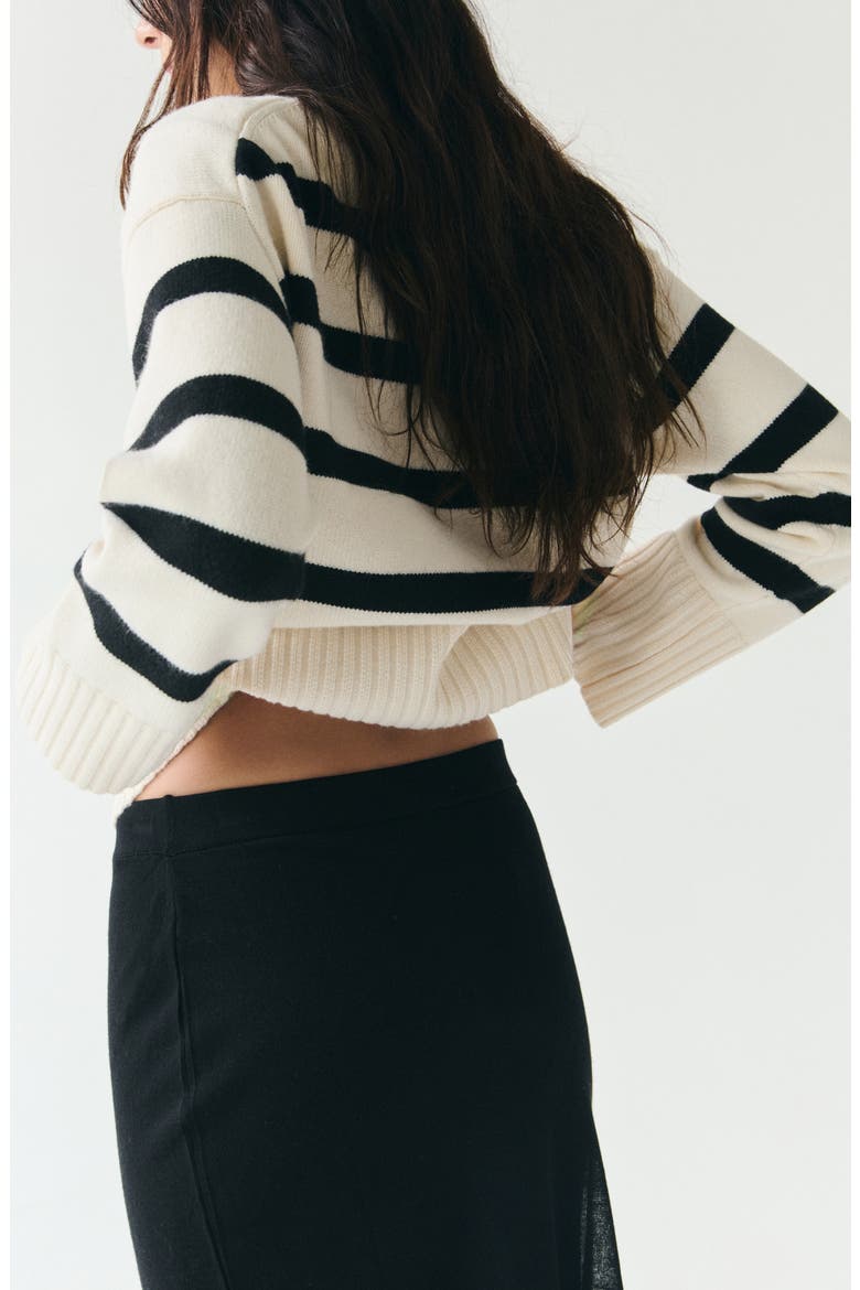 Castello Stripe Sweater, Alternate, color, ECRU