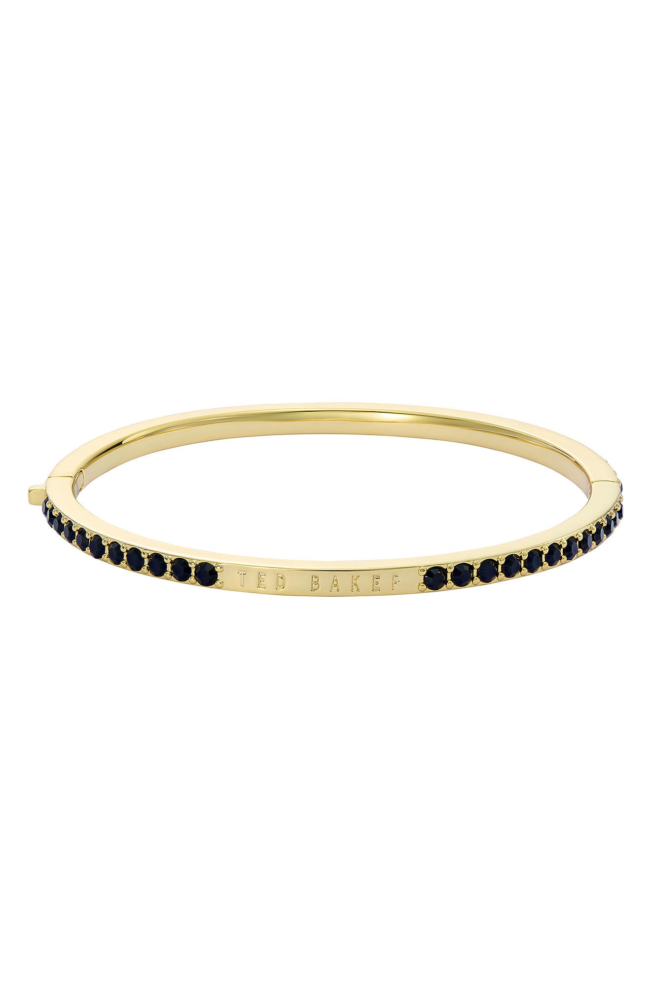 selected GOLD TONE BLACK CRYSTAL