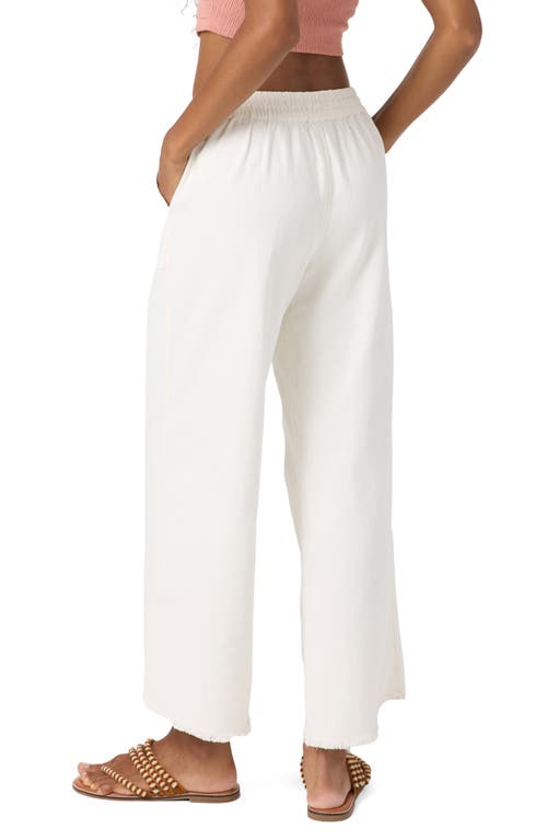 O'neill Sevie Drawstring Cotton Twill Pants In White