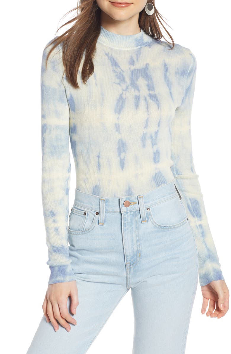 Something Navy Mock Neck Sweater, Main, color, 