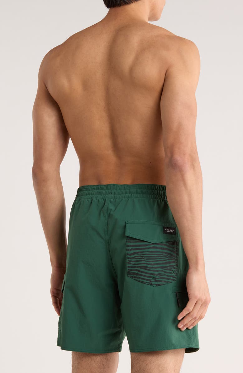 Volcom Truly Liberators Swim Trunks, Alternate, color, Vineyard Green