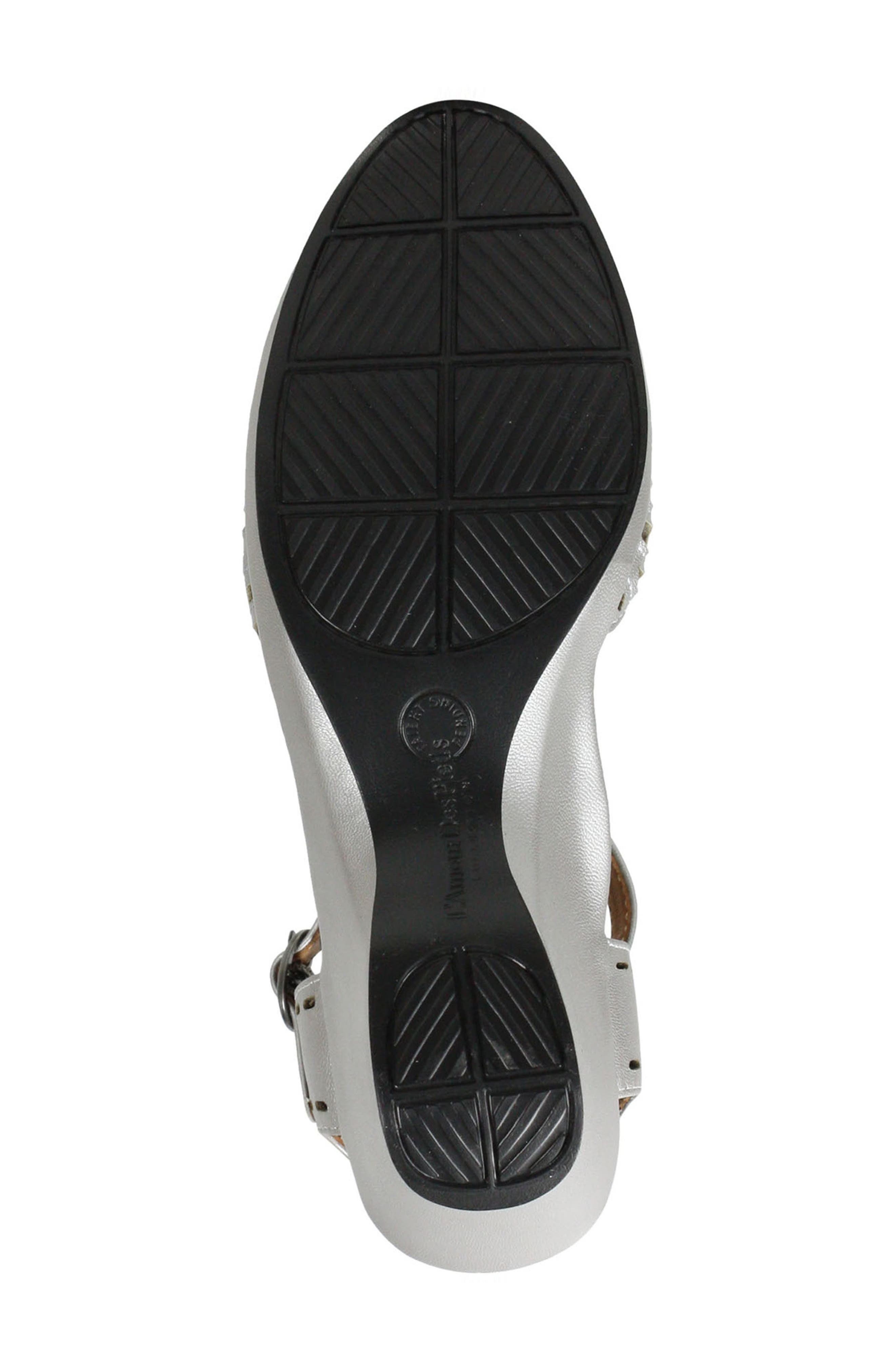 Oanez Wedge Sandal, Alternate, color, SILVER SHEEP NAPPA