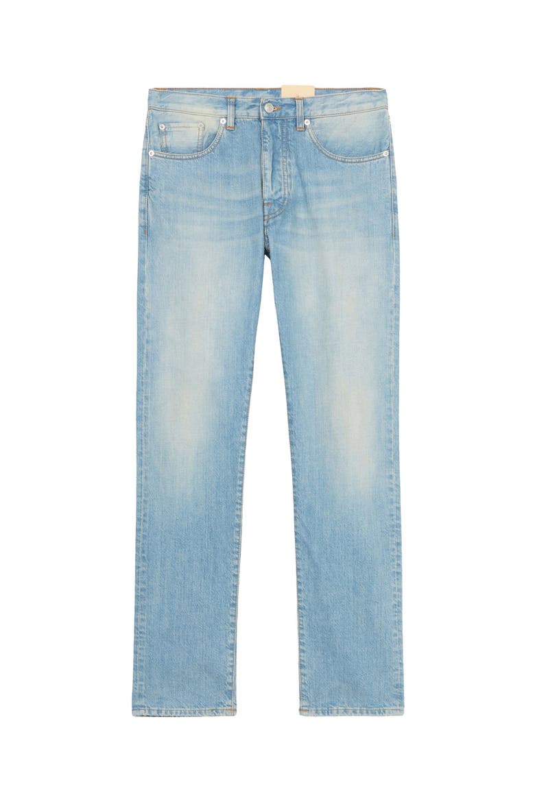 966 John Stone Wash 5-Pocket Regular Fit Denim Trousers, Main, color, D250