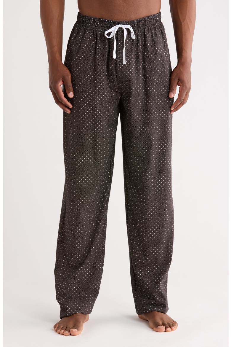 Cotton Lounge Pants, Main, color, BLACK DOT